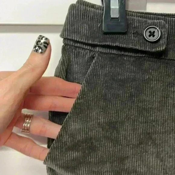 Banana Republic Corduroy Stretch Mini Skirt Size 2 Gray - Picture 3 of 6